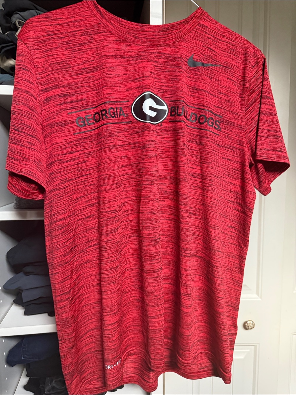 Nike Red Georgia Bulldogs Heathered Performance Tee